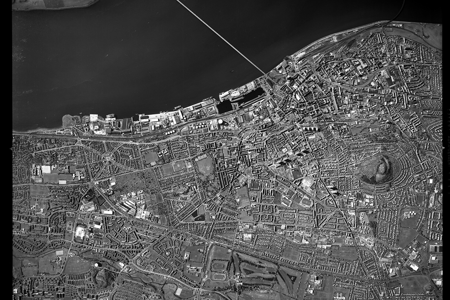General aerial view of Dundee.