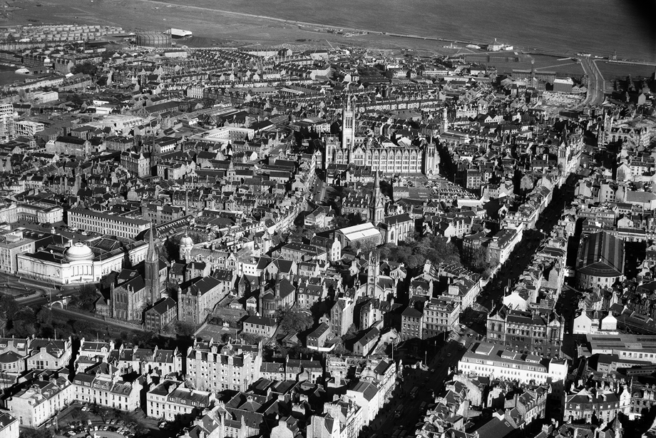 General aerial view of Aberdeen.