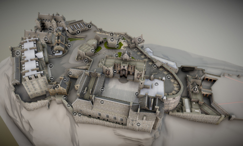 3D view of Edinburgh Castle