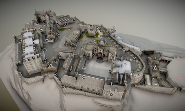 3D view of Edinburgh Castle