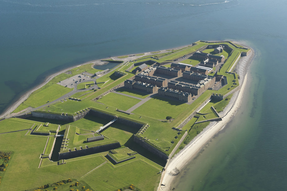 Oblique aerial view of Fort George, taken from the NNE