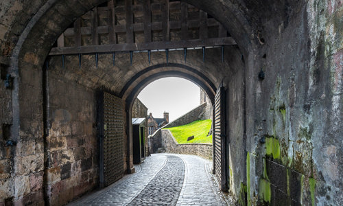 Portcullis gate at Edinburgh Castle