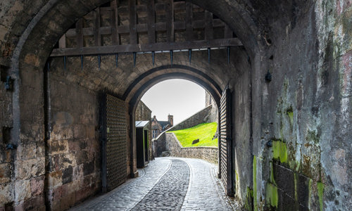 Portcullis gate at Edinburgh Castle