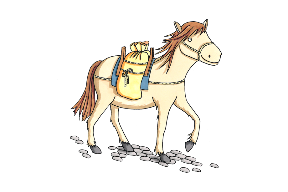 An illustration of a horse