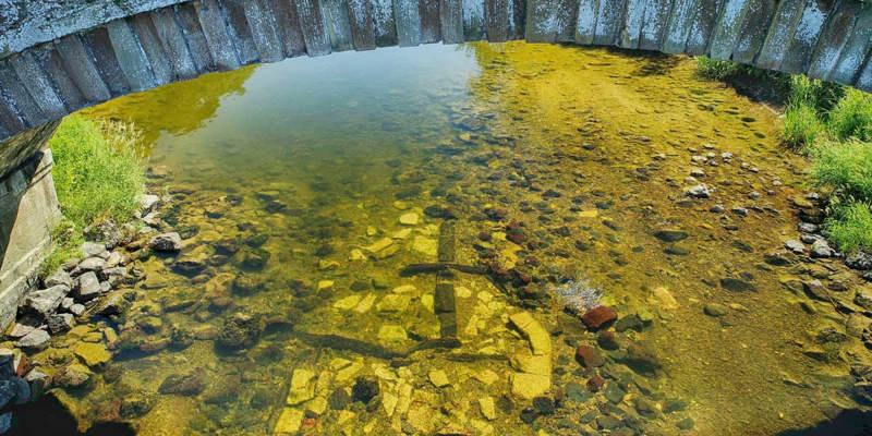 Archaeology in the water beneath a medieval Scottish bridge