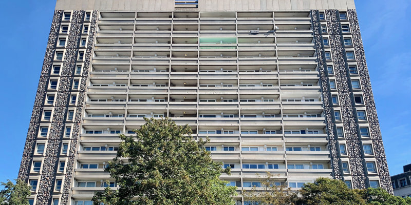 Aberdeen Tower Blocks Thistle Court Full West Elevation