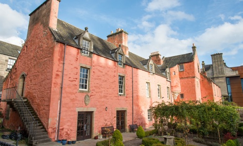 exterior view of the Abbots House in Dunfermline