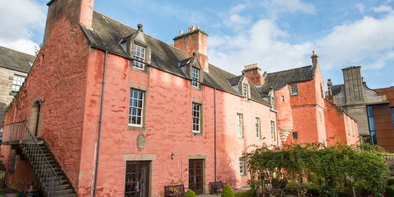 exterior view of the Abbots House in Dunfermline