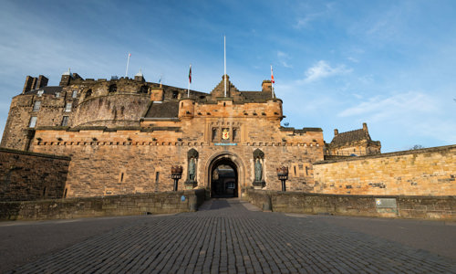 General view of Edinburgh Castle from the esplanade