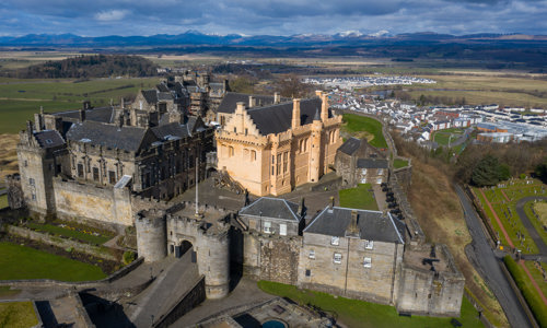 Aerial view of Stirling Castle