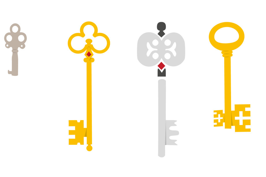 Drawings of some keys