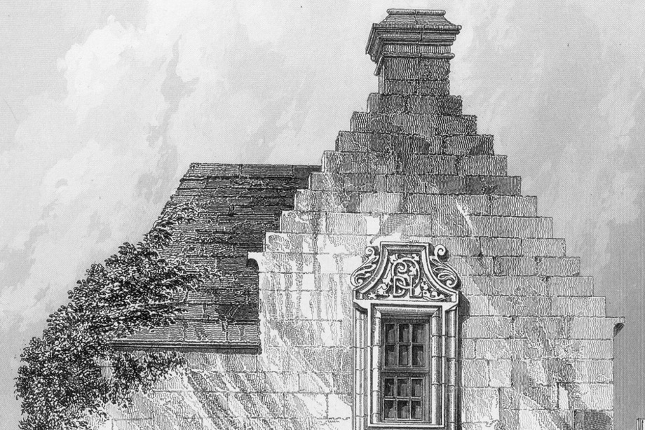 An ornate garden wall