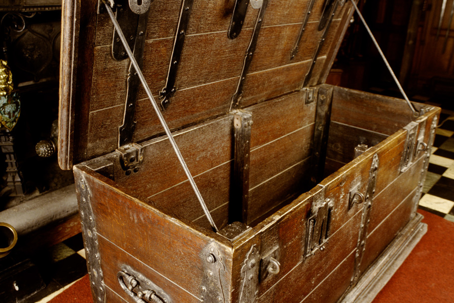 A large oak chest