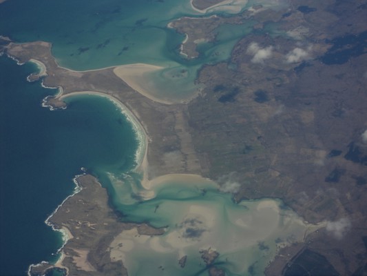 Indented, sandy coastline on the Western Isles
