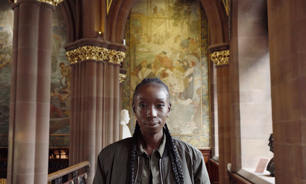 Eunice Olumide inside an art gallery