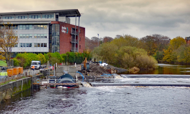 The River Ayr is being used to power a generator which will supply electricity for Ayrshire College and the National Grid.al
