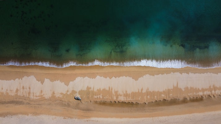 Aerial photo of natural tide