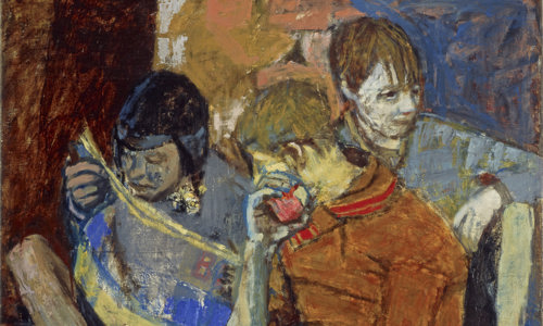 The oil painting "Street Kids" by Joan Eardley