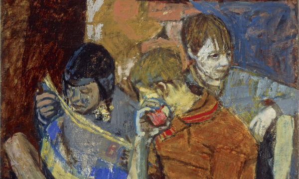 The oil painting "Street Kids" by Joan Eardley