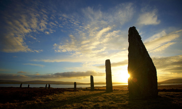 Sunset at the Ring of Brodgar standing stones