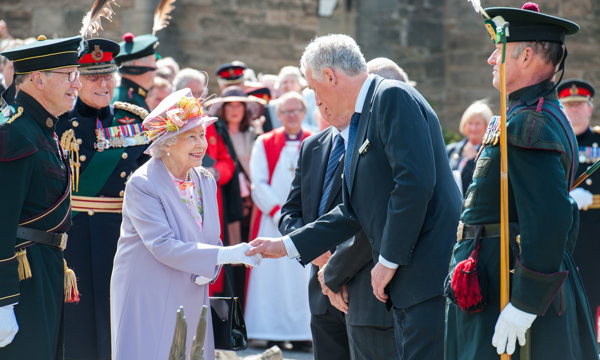 The Queen and The Duke of Edinburgh, visiting Edinburgh Castle and the Scottish National War Memorial