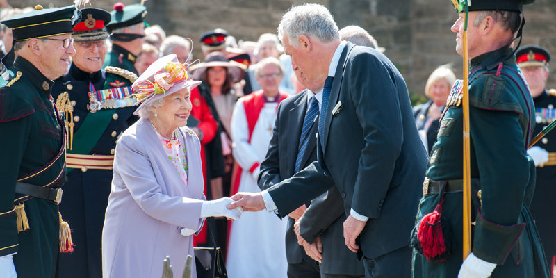 The Queen and The Duke of Edinburgh, visiting Edinburgh Castle and the Scottish National War Memorial