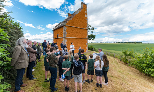 People getting a talk at Hepburn Doocot