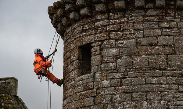 High Level Masonry Inspector at Caerlaverock Castle