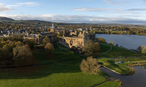 Aerial view of Linlithgow Palace