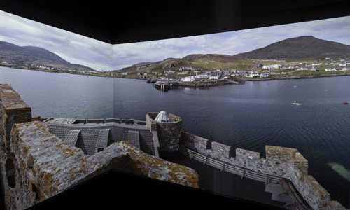 An immersive view from the roof of Kisimul Castle