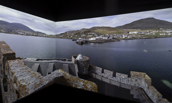 An immersive view from the roof of Kisimul Castle