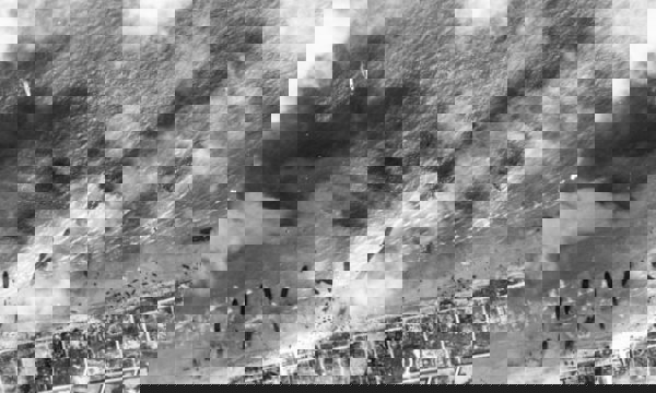 A black and white image from D-Day