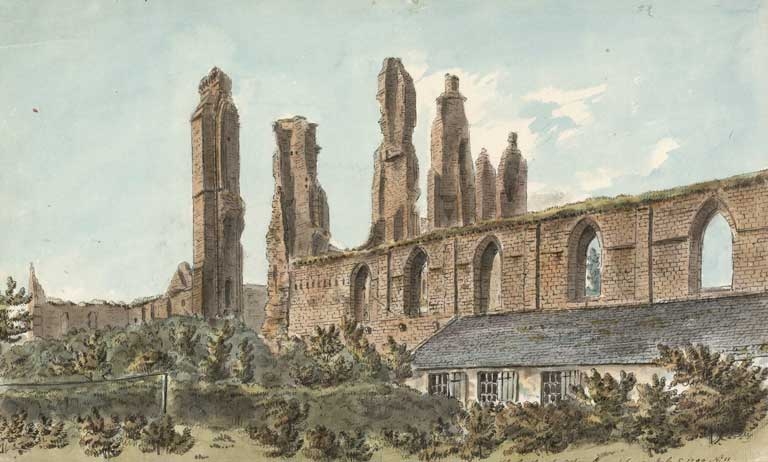 Watercolour of Arbroath Abbey
