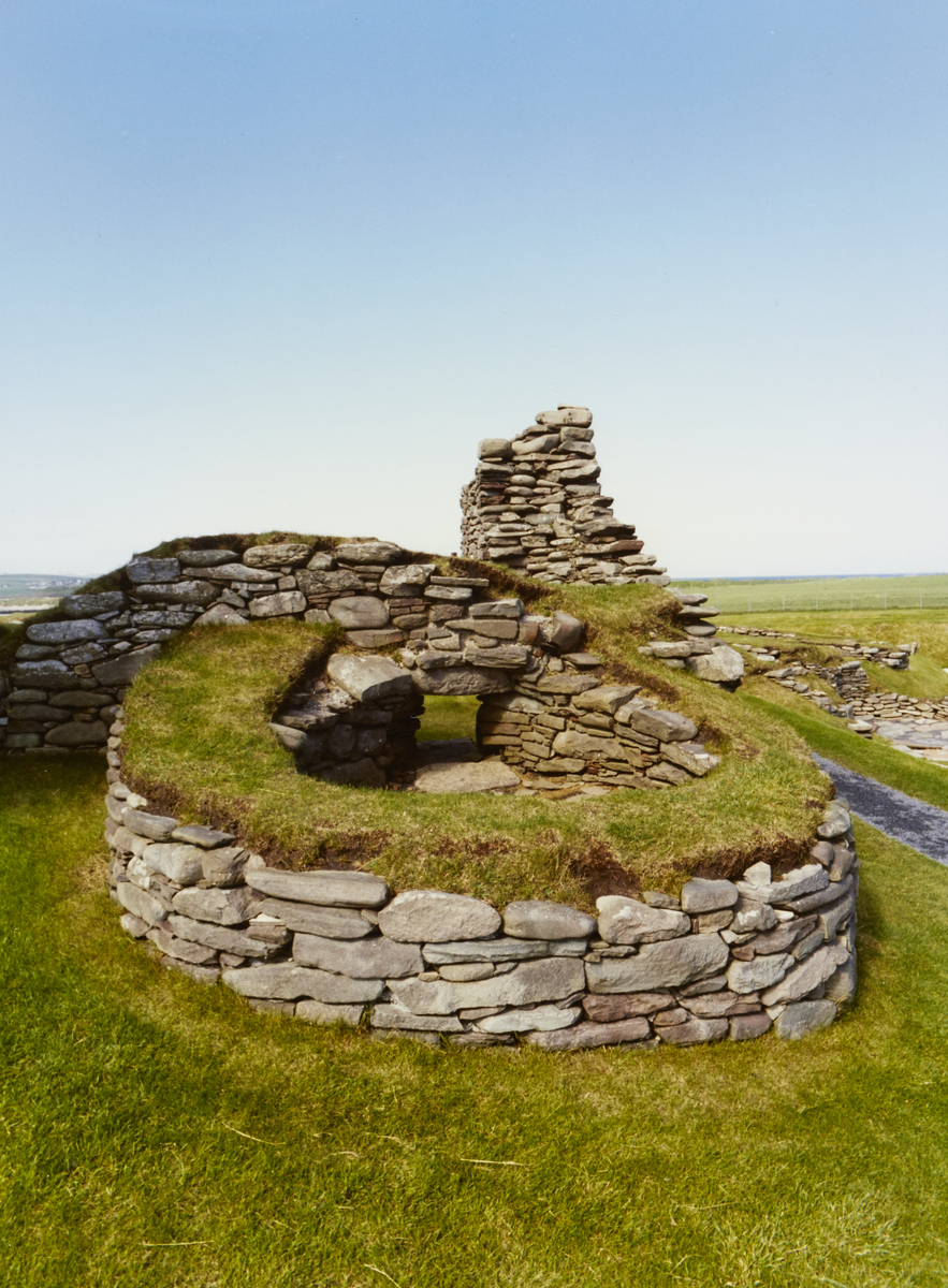 Stone walls covered in grass