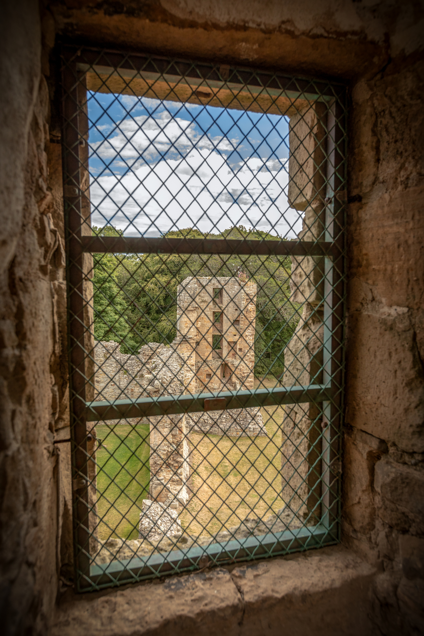 View outside of a window at Spynie Palace