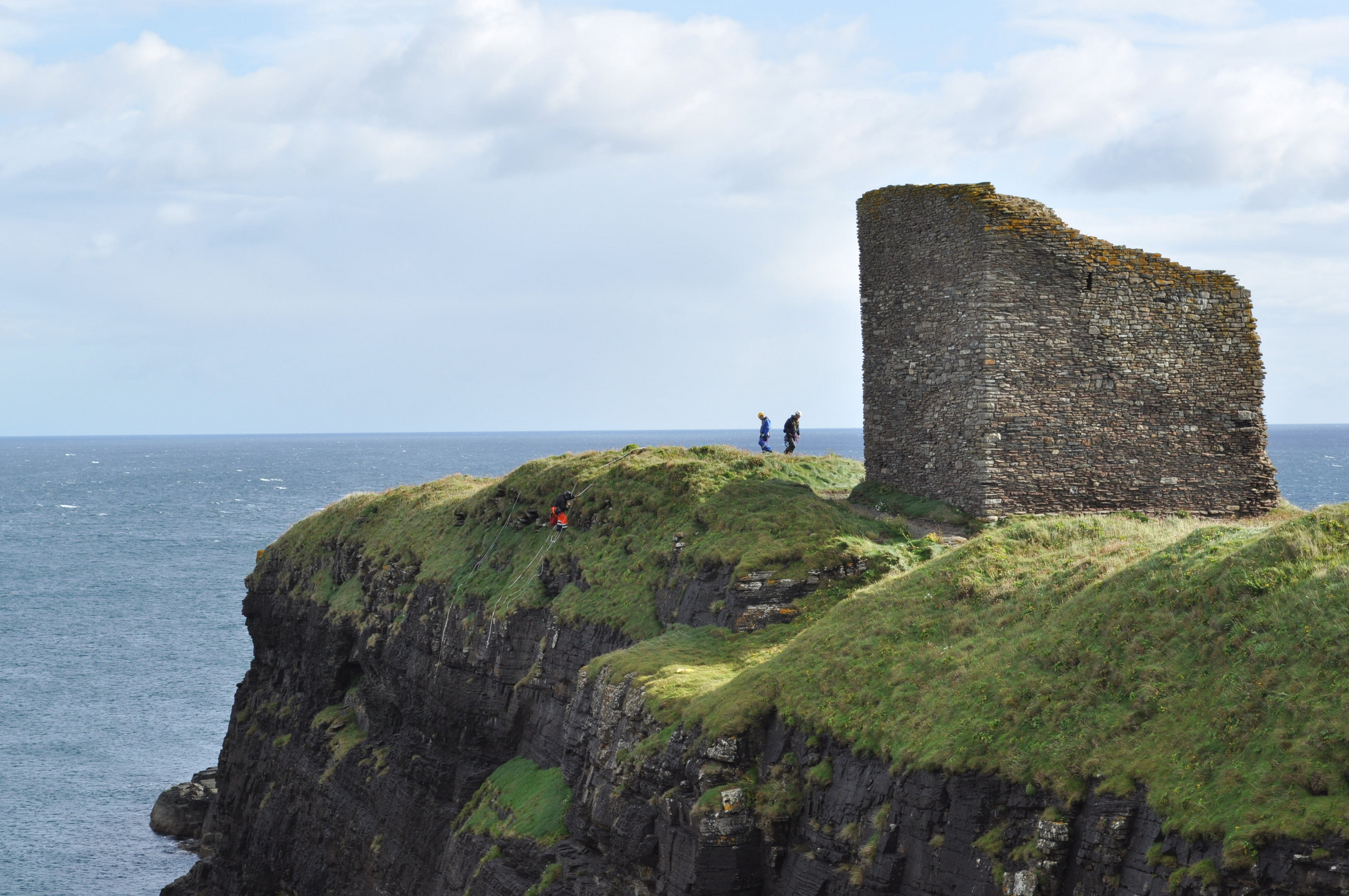 Castle remains on a promontory