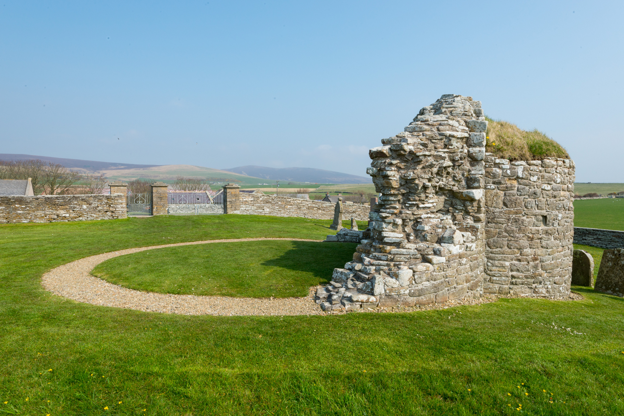 Remains of church with circular foundations