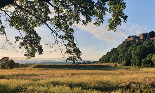 Distant view of Stirling Castle including King